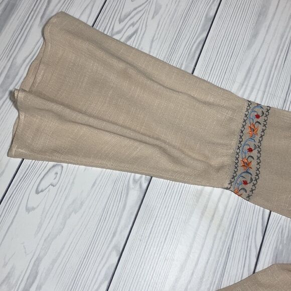 Boho Bell Sleeve Tassel Tie Peasant Shirt - Picture 5 of 7